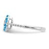 Gemstone and Diamond Floral Ring