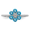 Gemstone and Diamond Floral Ring