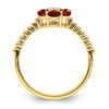Gemstone and Diamond Floral Ring