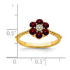 Gemstone and Diamond Floral Ring