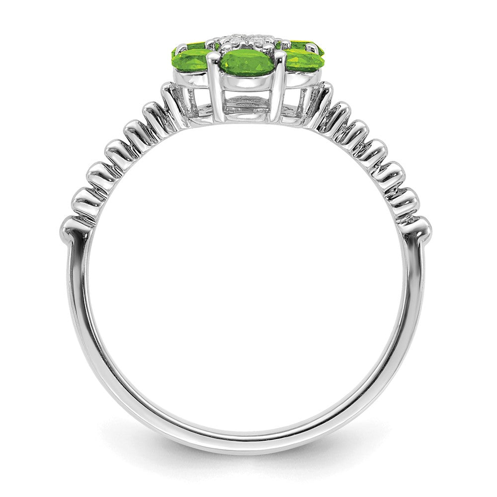 Gemstone and Diamond Floral Ring