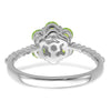 Gemstone and Diamond Floral Ring