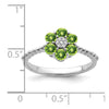 Gemstone and Diamond Floral Ring