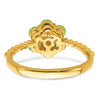 Gemstone and Diamond Floral Ring