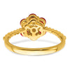 Gemstone and Diamond Floral Ring