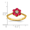 Gemstone and Diamond Floral Ring