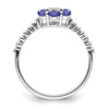 Gemstone and Diamond Floral Ring