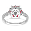 Gemstone and Diamond Floral Rings