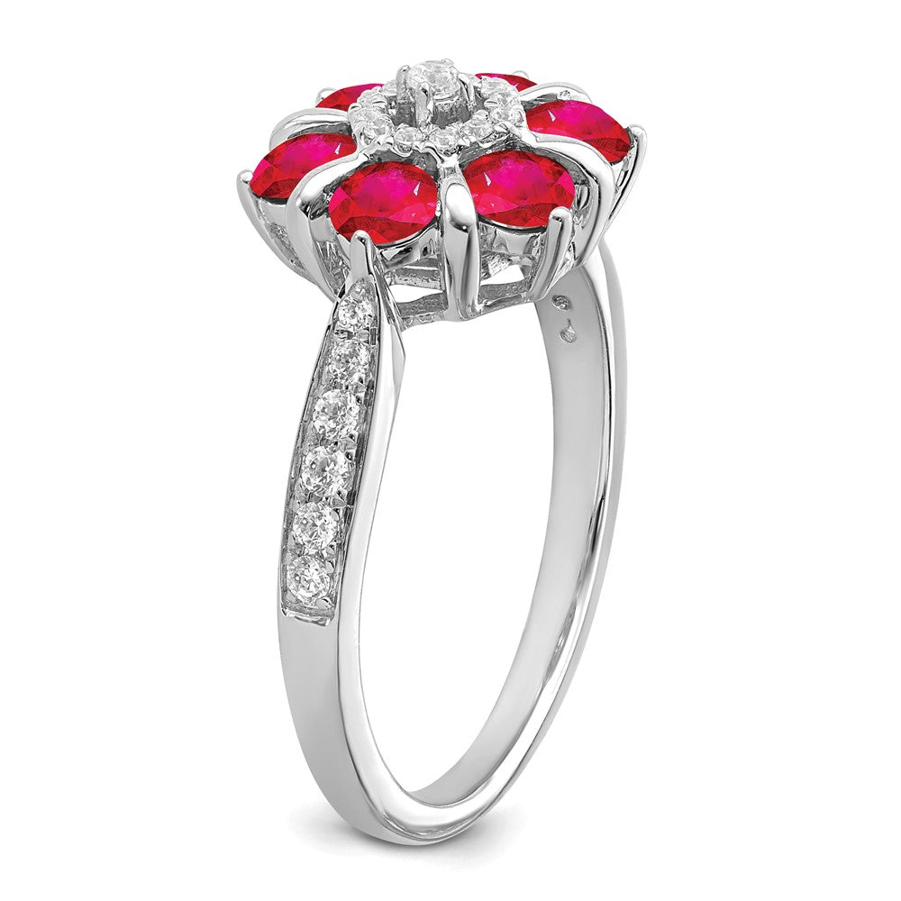 Gemstone and Diamond Floral Rings