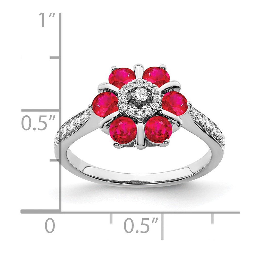 Gemstone and Diamond Floral Rings