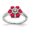 Gemstone and Diamond Floral Rings