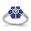Gemstone and Diamond Floral Rings