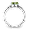 14k White Gold Gemstone and Diamond Floral Ring