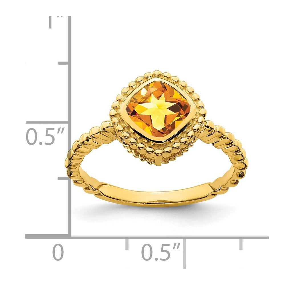 Cushion Gemstone Ring