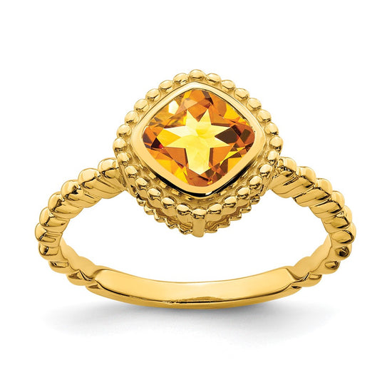 Cushion Gemstone Ring