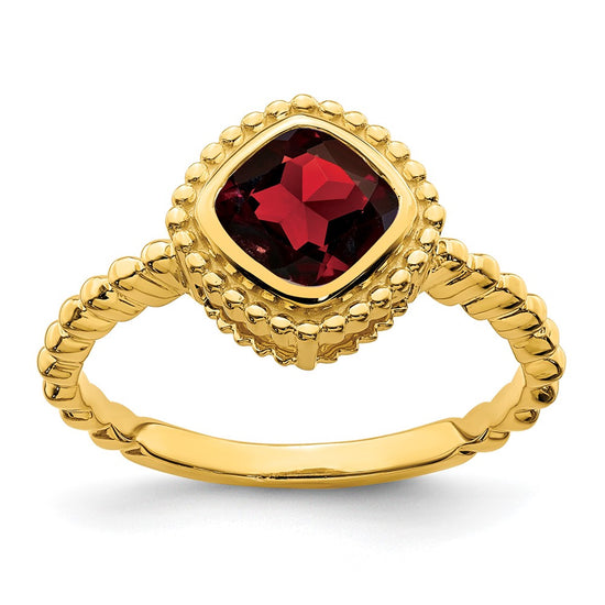 Cushion Gemstone Ring