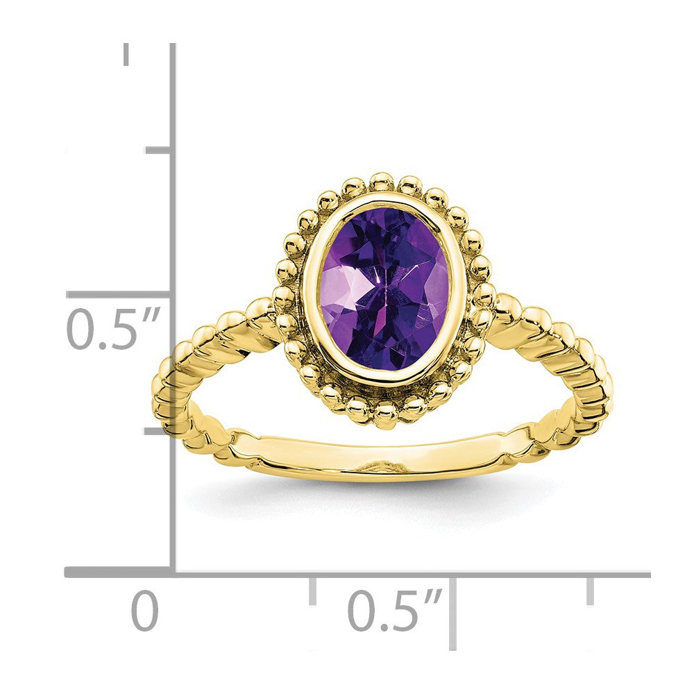 Oval Gemstone Ring