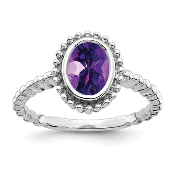 Oval Gemstone Ring