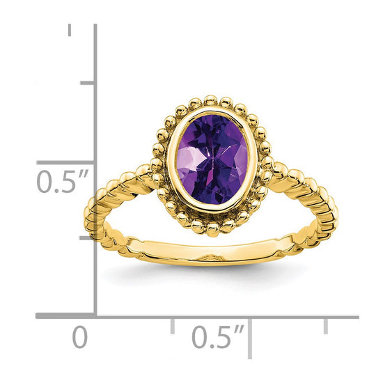 Oval Gemstone Ring