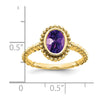 Oval Gemstone Ring