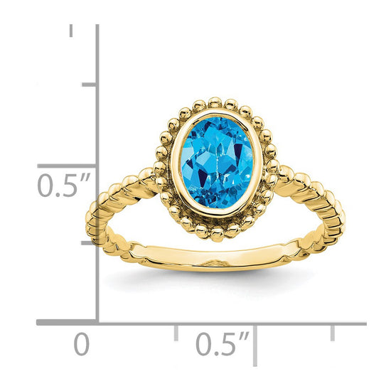 Oval Gemstone Ring