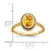 Oval Gemstone Ring