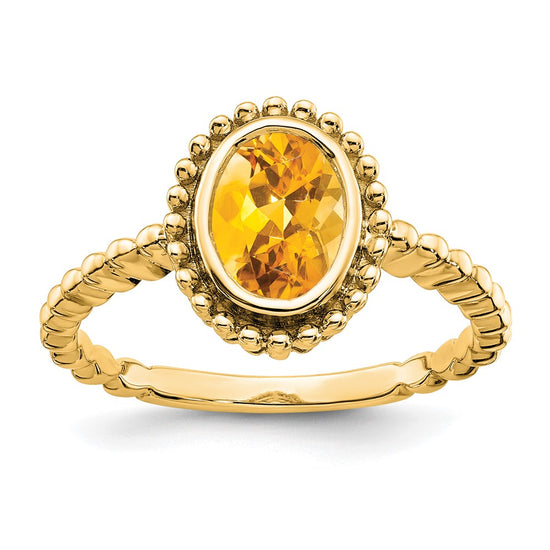 Oval Gemstone Ring