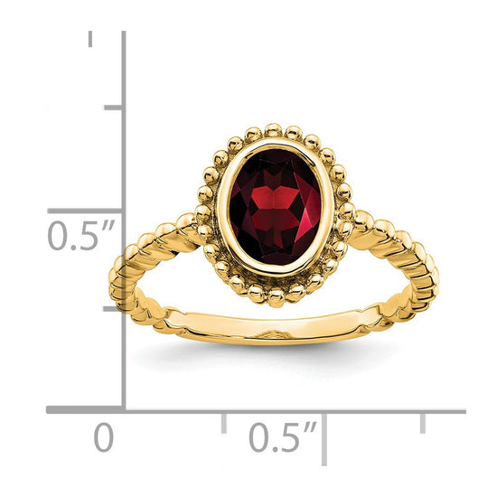 Oval Gemstone Ring