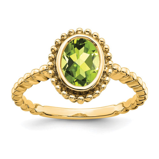 Oval Gemstone Ring