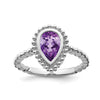 Pear Gemstone Rings