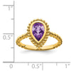 Pear Gemstone Rings