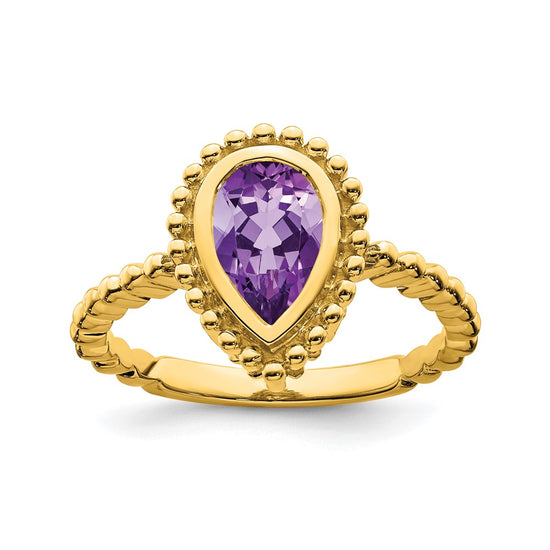 Pear Gemstone Rings