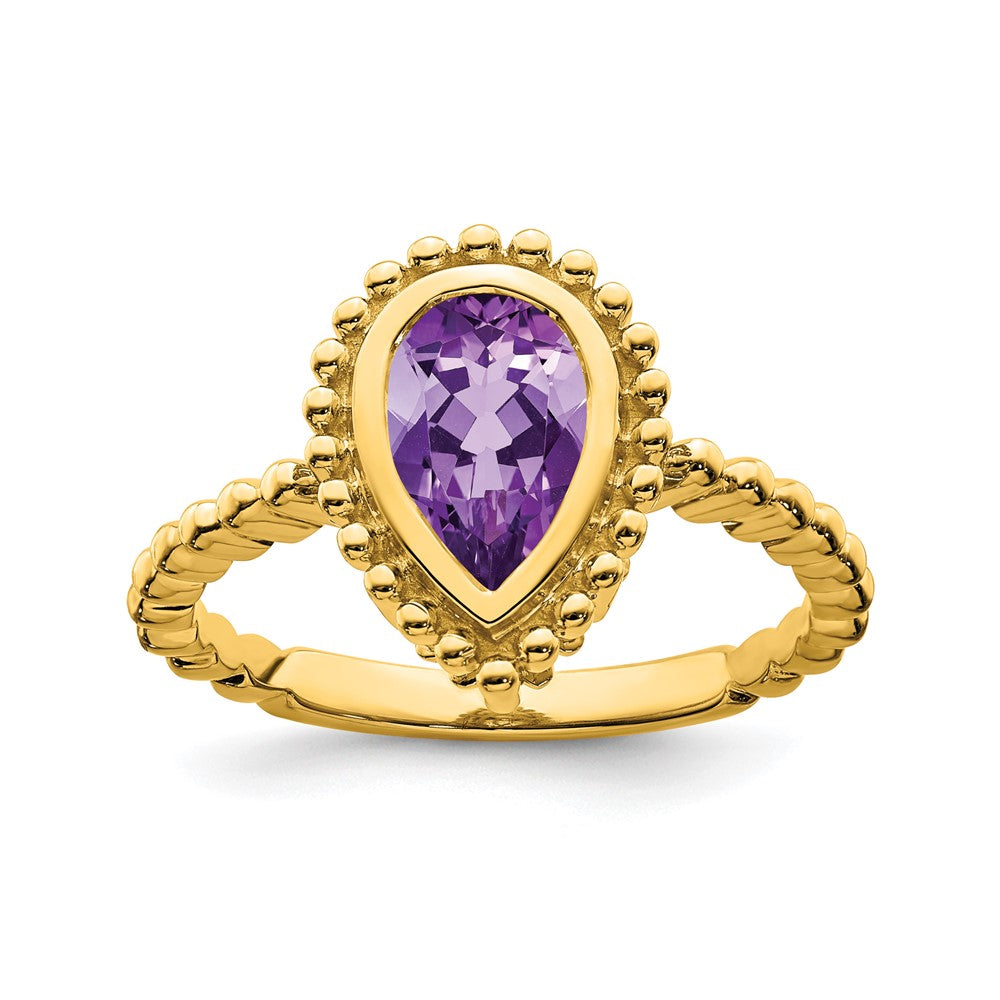Pear Gemstone Rings