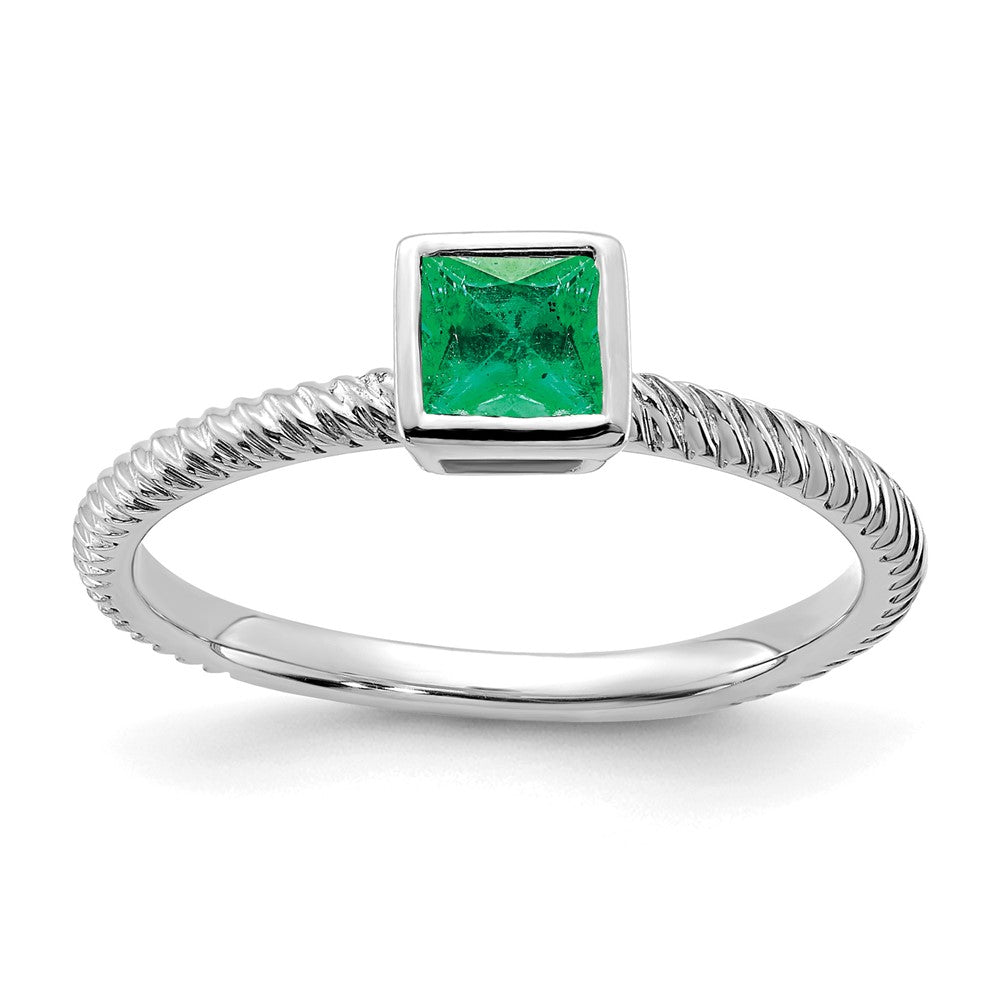 Princess Bezel Gemstone Rings