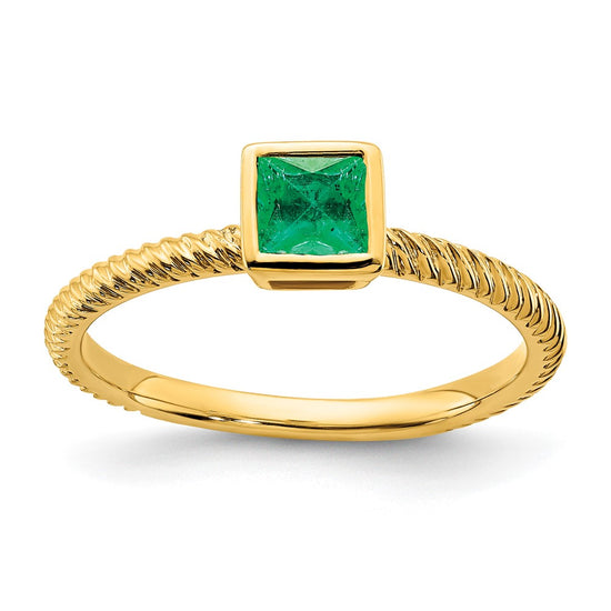 Princess Bezel Gemstone Rings