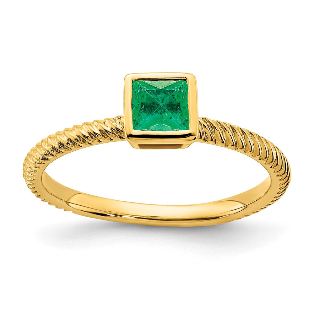 Princess Bezel Gemstone Rings