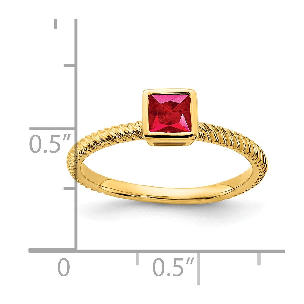 Princess Bezel Gemstone Rings