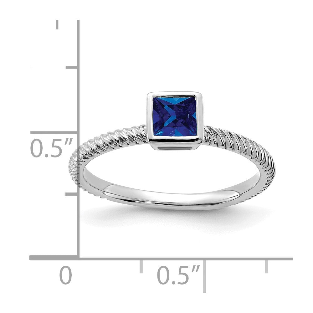 Princess Bezel Gemstone Rings