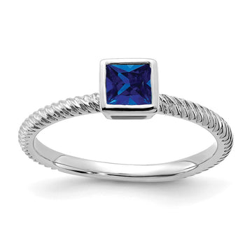 Princess Bezel Gemstone Rings