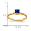 Princess Bezel Gemstone Rings