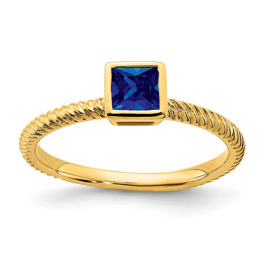 Princess Bezel Gemstone Rings