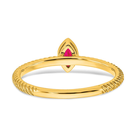 Marquise Bezel Gemstone Rings