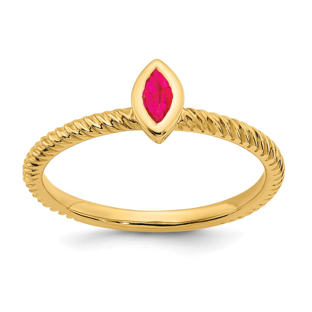 Marquise Bezel Gemstone Rings