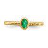 Oval Bezel Gemstone Ring