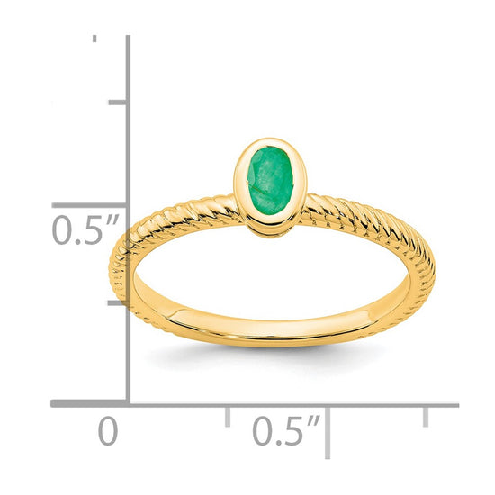 Oval Bezel Gemstone Ring