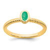 Oval Bezel Gemstone Ring