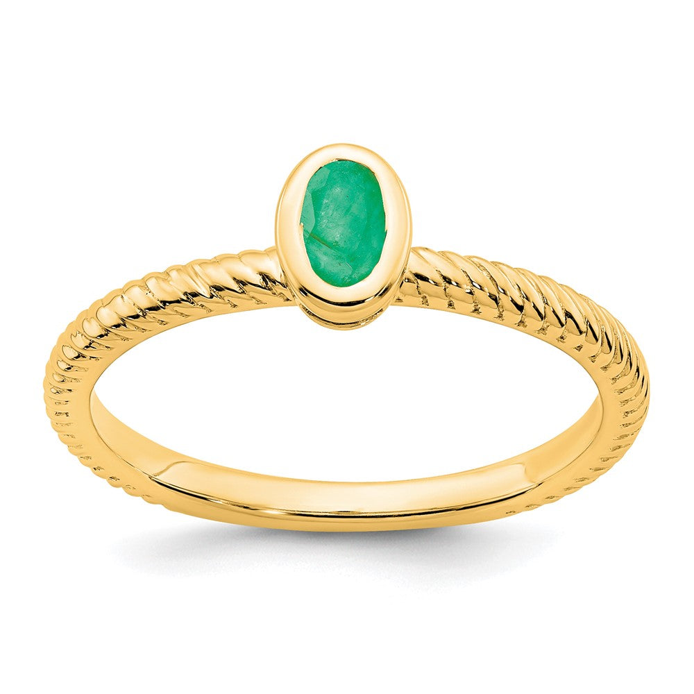 Oval Bezel Gemstone Ring