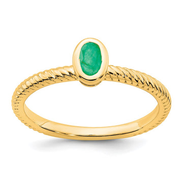Oval Bezel Gemstone Ring