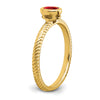 Oval Bezel Gemstone Ring