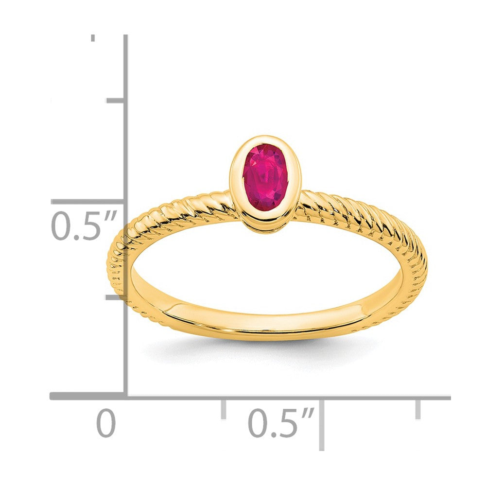 Oval Bezel Gemstone Ring